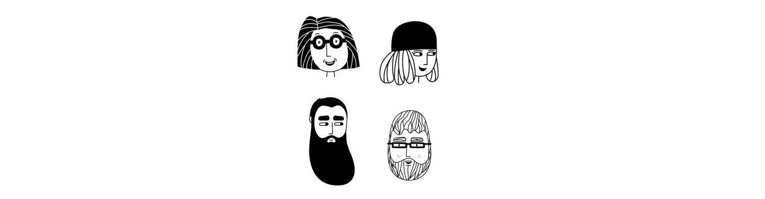 Four people on a web call, each looking away in a different direction, distracted and disengaged